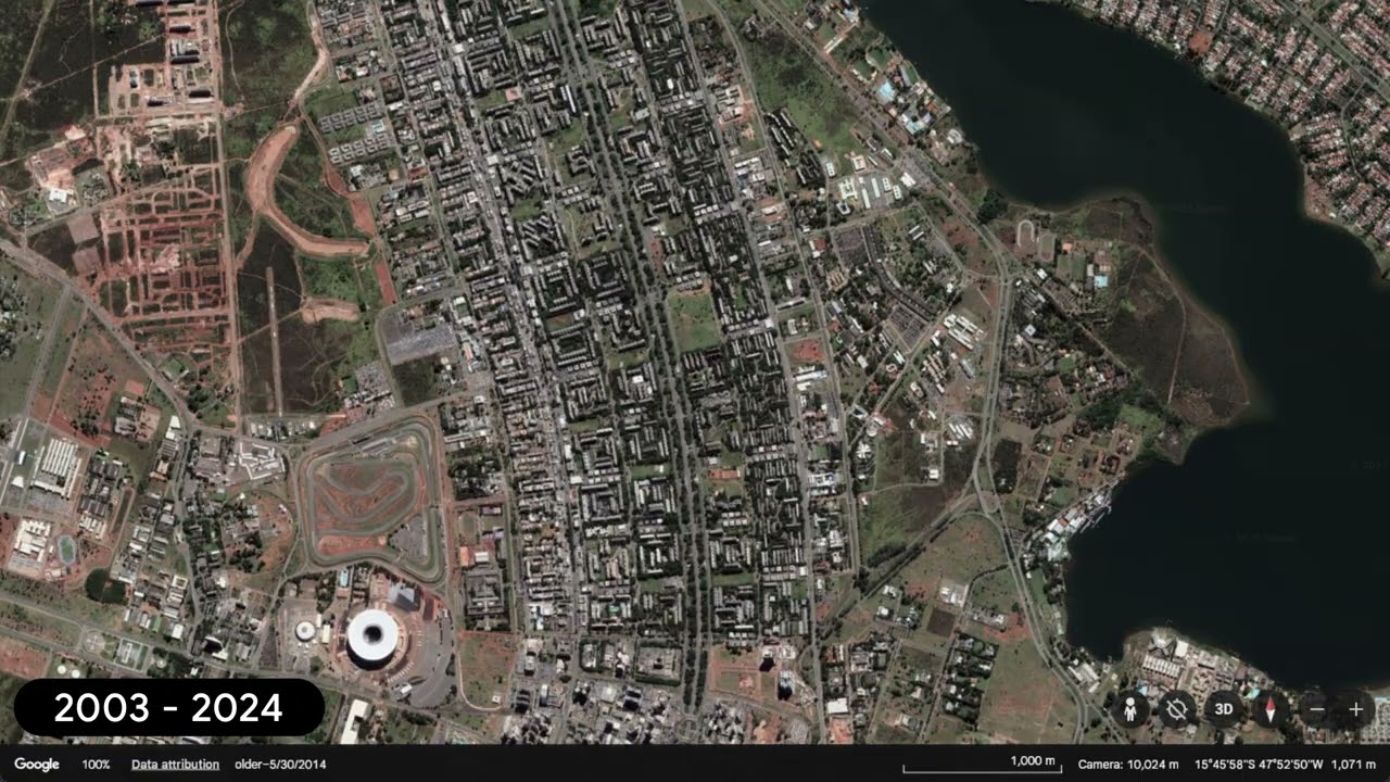 Google Earth 20 anos - Timelapse de Brasília