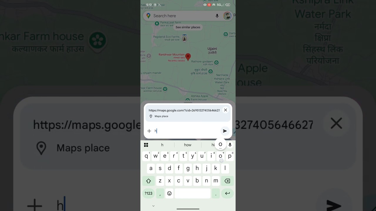 Gemini contextual chip for Google Maps