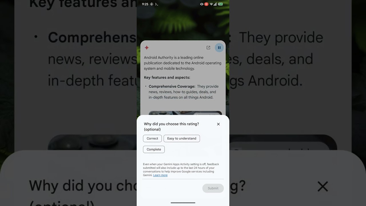 Google app - Upcoming Gemini menu