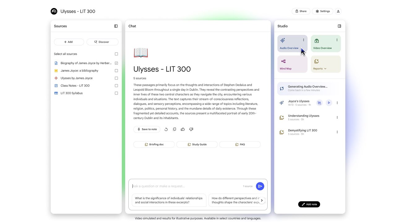 Launching today: updates to NotebookLM Studio UI