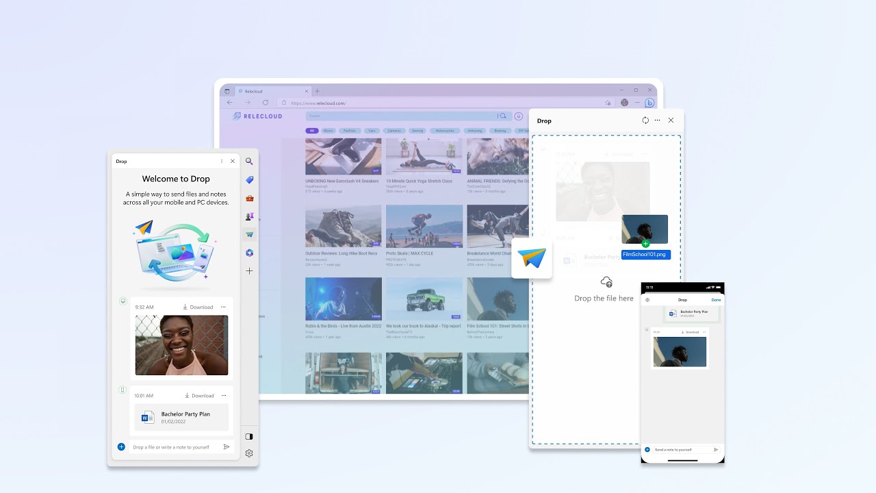Quickly share files with Drop