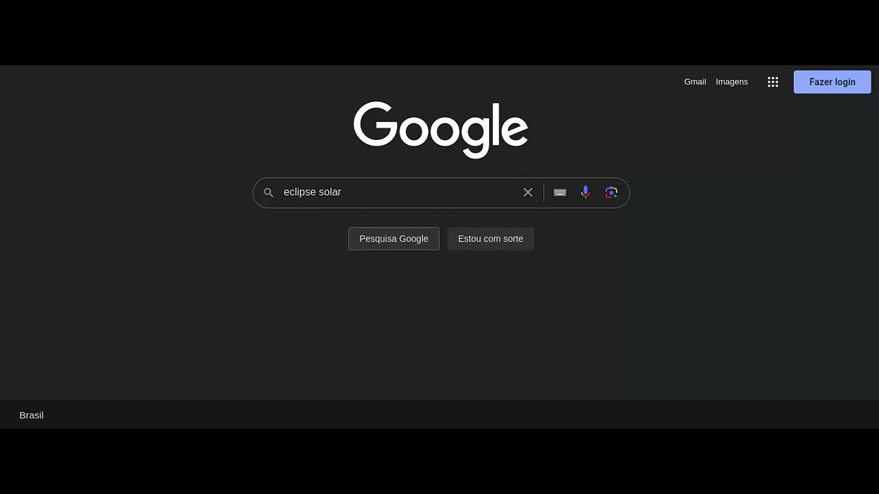 Eclipse Solar 2024 no Google