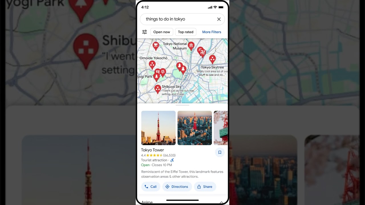 Google Maps - Resultados temáticos