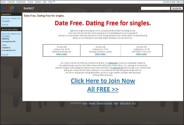 Imagem relacionada a Google Sites: o lar para spammers?