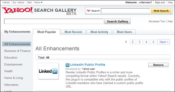 Imagem relacionada a Yahoo! Search Gallery: adicione novas funcionalidades à busca do Yahoo!