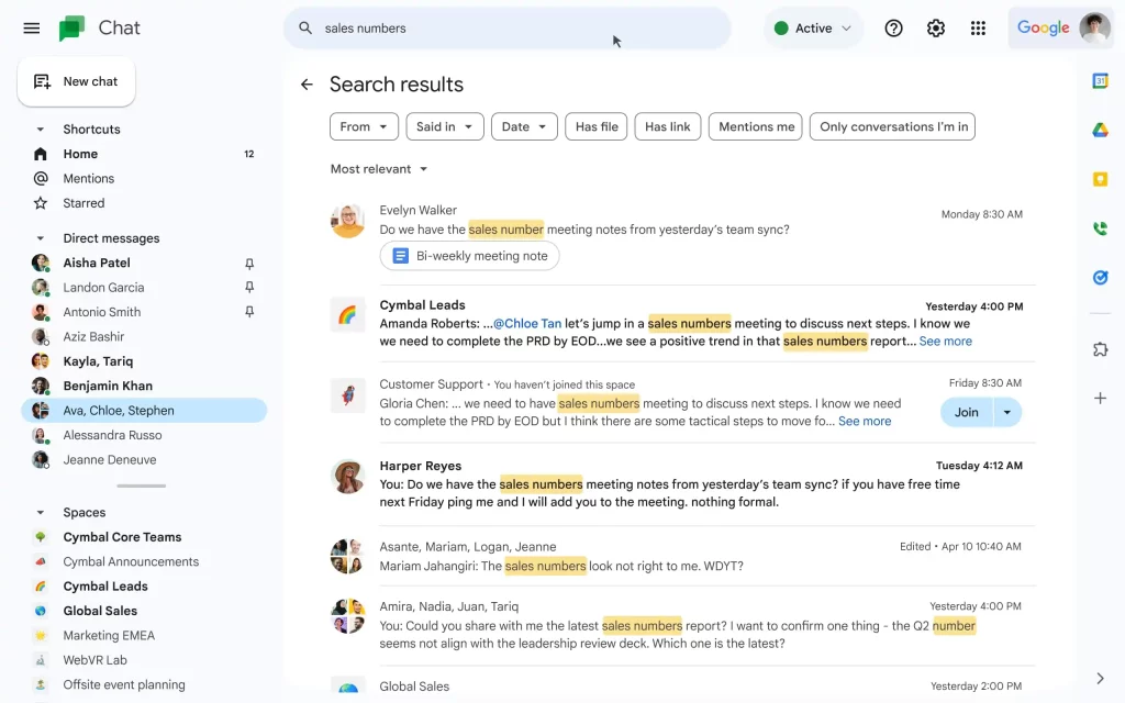 Imagem relacionada a Google Chat ganha novo design, conversas de áudio e Duet AI