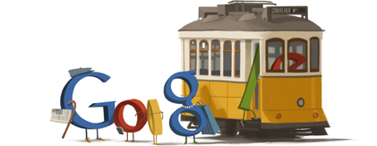 Imagem relacionada a Doodle: 110º Aniversário da Inauguração da Primeira Linha de Carros Elétricos em Portugal