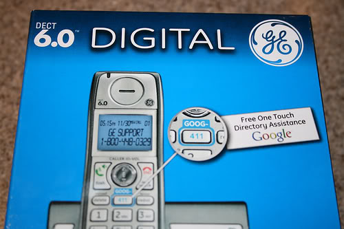 Imagem relacionada a Aparelho da GE com tecla fácil para Goog-411