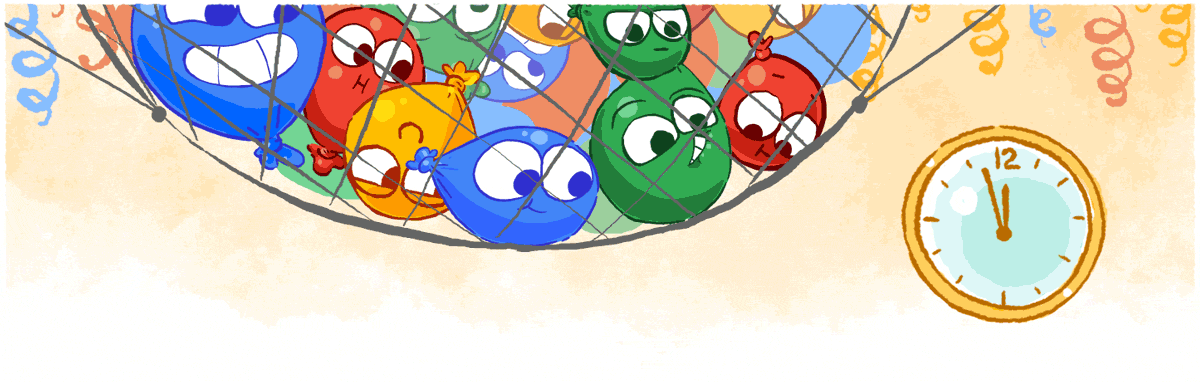 Imagem relacionada a Doodle do Google celebra o ano novo