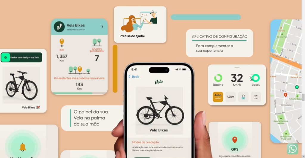 Imagem relacionada a Vela X: a bike elétrica inteligente da Vela Bikes com controle total através do app para Android