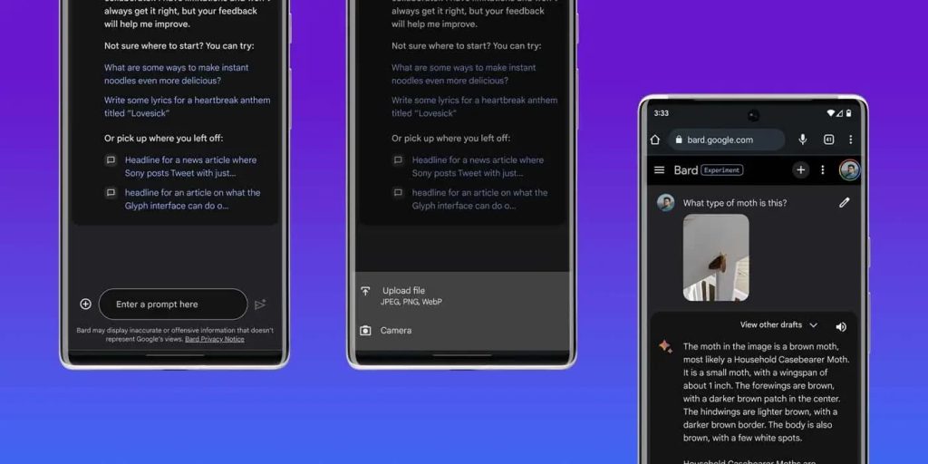 Imagem relacionada a Google Bard agora permite upload de imagens com integração do Google Lens