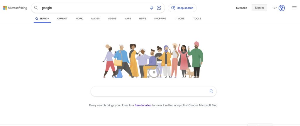 Imagem relacionada a Bing copia interface do Google para enganar usuários no Microsoft Edge