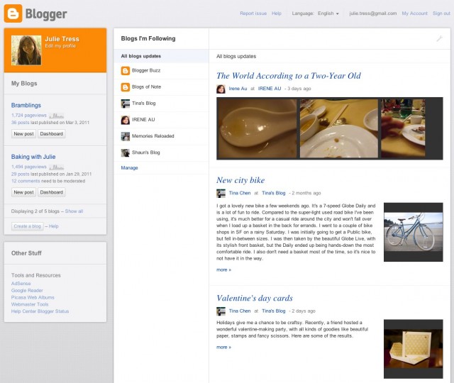 Imagem relacionada a Google anuncia nova interface para o Blogger