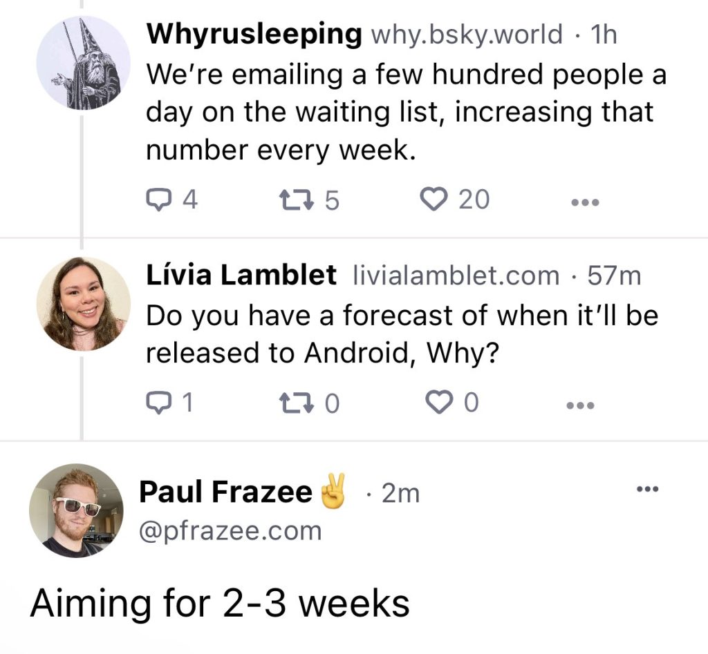 Imagem relacionada a BlueSky chega ao Android nas próximas semanas