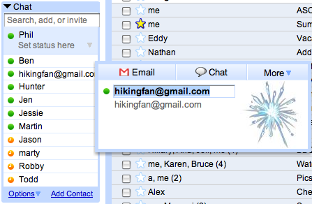 Imagem relacionada a Gmail Chat permite editar nome de contatos