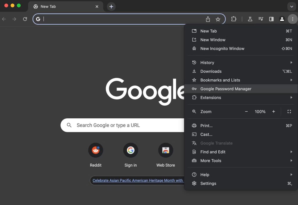 Chrome Canary Google Password Manager 1024x705
