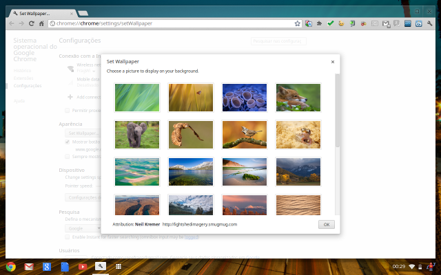 Imagem relacionada a Chrome OS ganha desktop e papel de parede