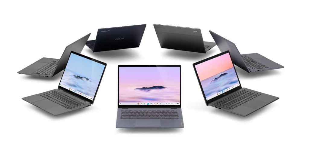 Imagem relacionada a Google lança Chromebooks Plus com recursos de IA e parcerias com Adobe e LumaTouch
