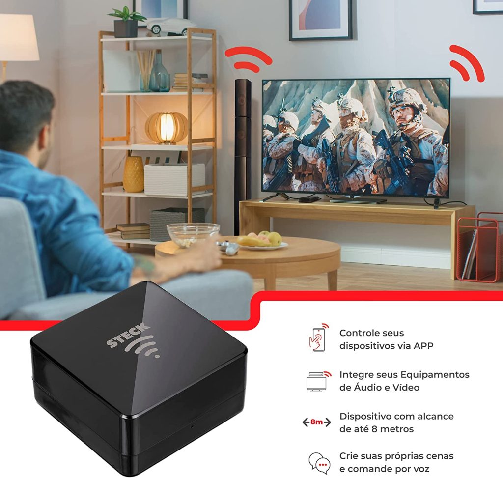 Imagem relacionada a Oferta imperdível: Controle Universal Inteligente Infravermelho com 50% de desconto - compatível com Google Assistente e Alexa