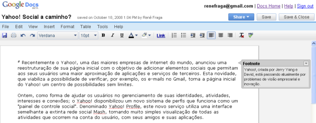 docsfootnote Imagem relacionada a Google Docs implementa Notas de Rodapé