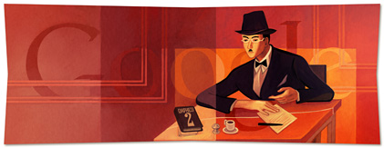 Imagem relacionada a Google comemora os 123 anos de nascimento de Fernando Pessoa