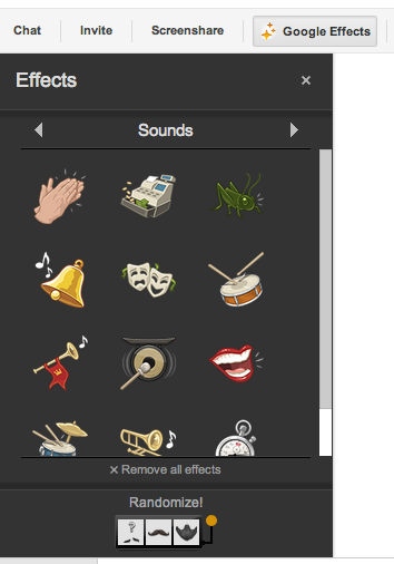 efeitos-sonoros Imagem relacionada a Efeitos sonoros no Hangout do Google+