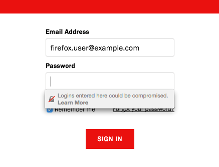 Imagem relacionada a Firefox agora alerta para logins inseguros