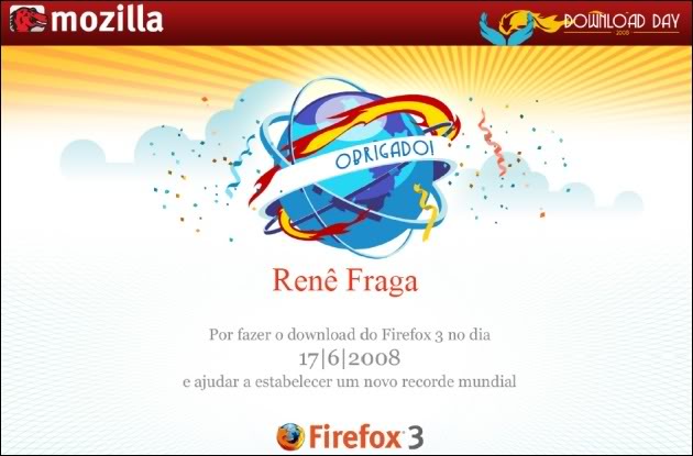 Imagem relacionada a Mozilla confirma Firefox 3 no Livro dos Recordes