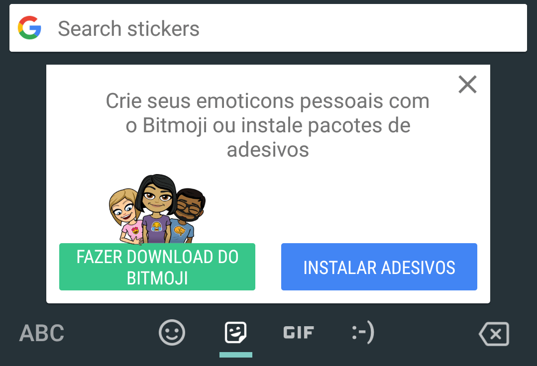 Imagem relacionada a Gboard Beta ganha suporte a adesivos e Bitmoji