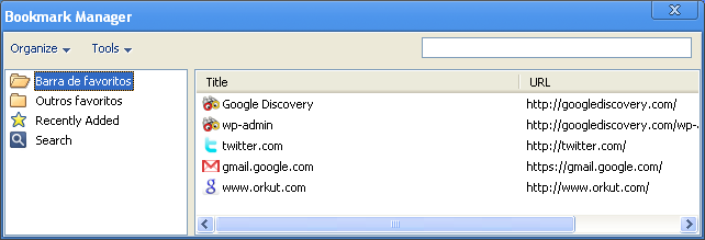 Gerenciador de Favoritos