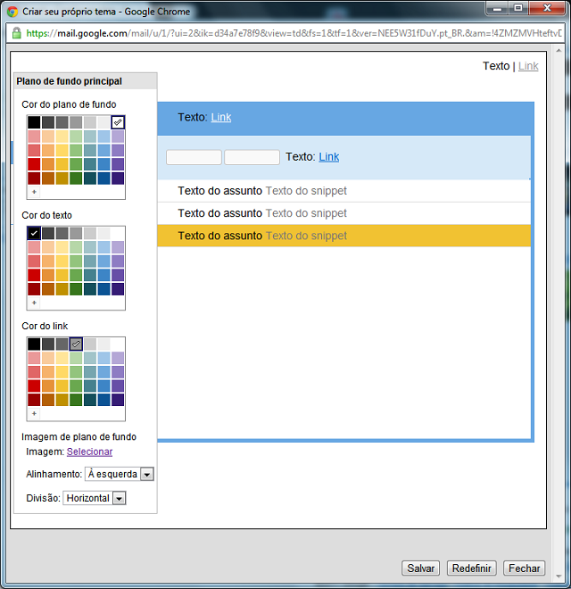 Imagem relacionada a Gmail ganha plano de fundo personalizável