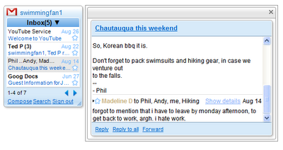Gmail Gadget
