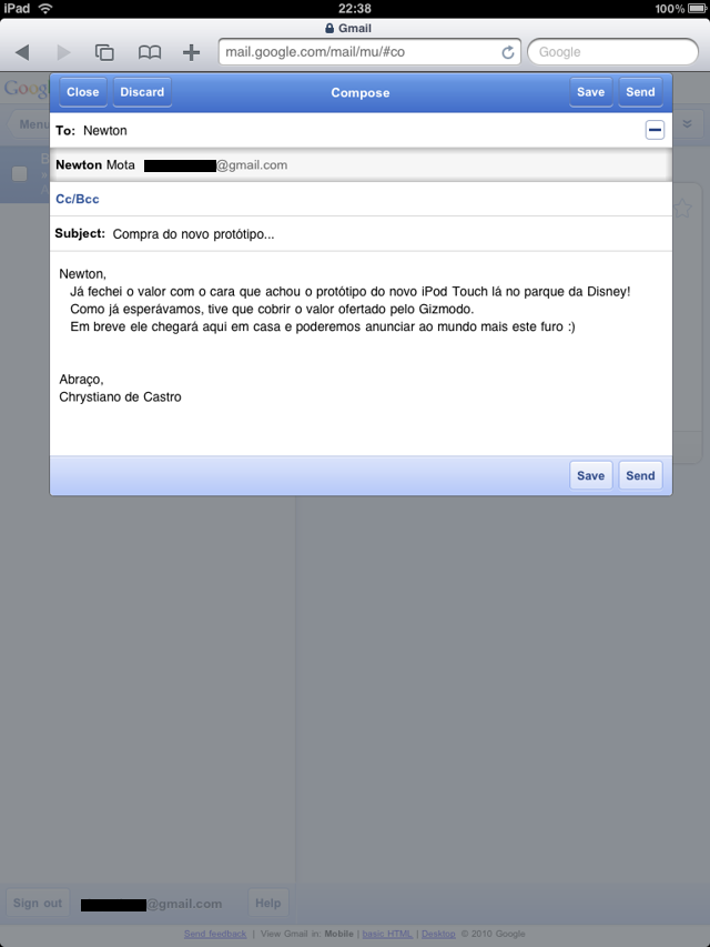 Imagem relacionada a Google aprimora interface de edição do Gmail para o iPad