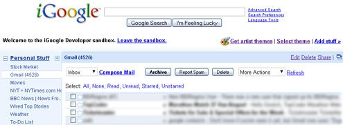 Imagem relacionada a Gadget do Gmail iGoogle ganha nova versão