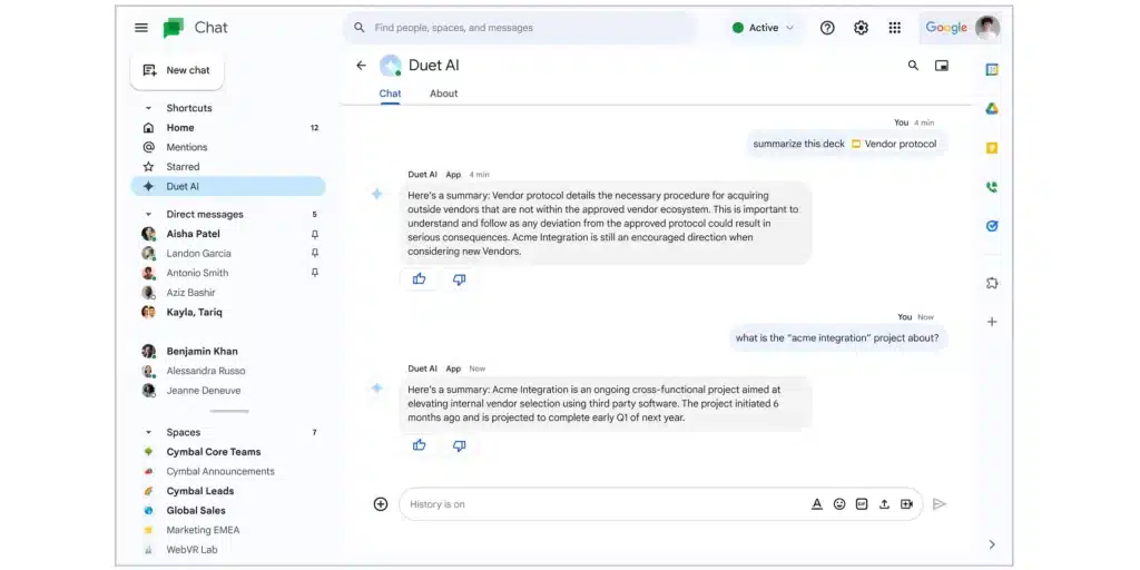 Imagem relacionada a Google Chat ganha novo design, conversas de áudio e Duet AI