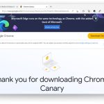 Imagem relacionada a Microsoft exibe anúncio promovendo o Edge na página do Google Chrome