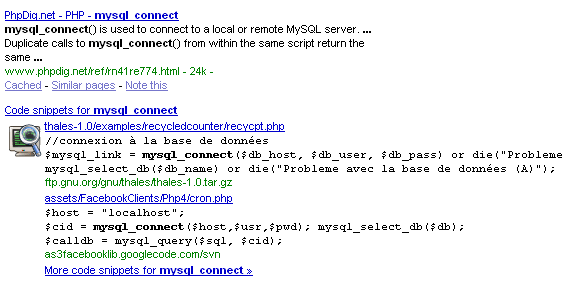 Imagem relacionada a Resultados do Google Code Search integrados ao Google Search