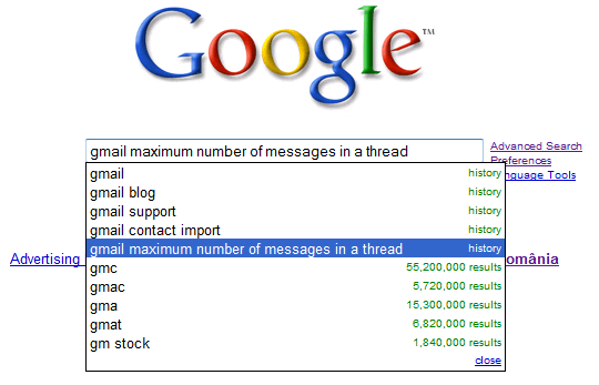 google-history-suggest