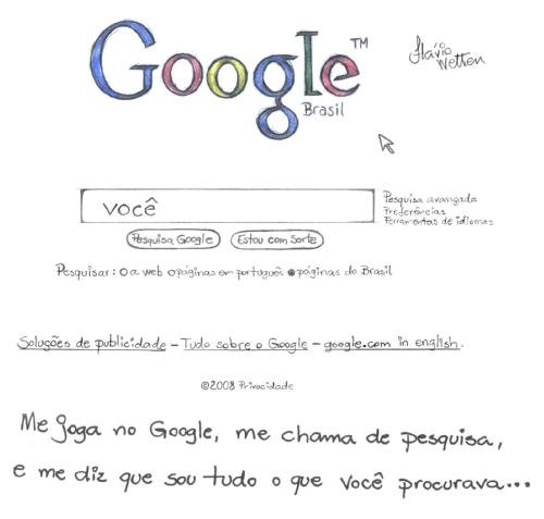 Imagem relacionada a Me joga no Google, me chama de pesquisa...