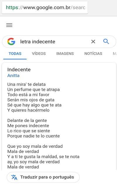 Imagem relacionada a Google disponibiliza tradução de músicas no mobile