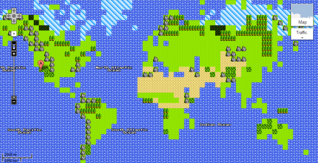 google-maps-8bit Imagem relacionada a Google anuncia Google Maps 8-bit para NES