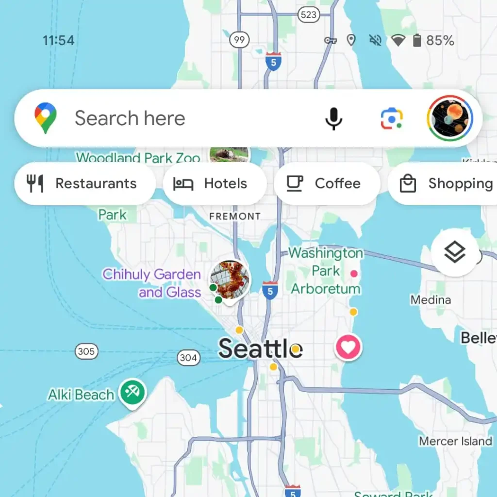 Imagem relacionada a Google Maps testa novo visual para tornar a navegação mais limpa