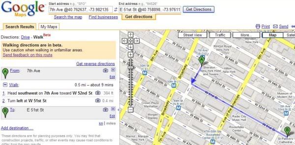 Imagem relacionada a Google Maps testa direções para caminhadas