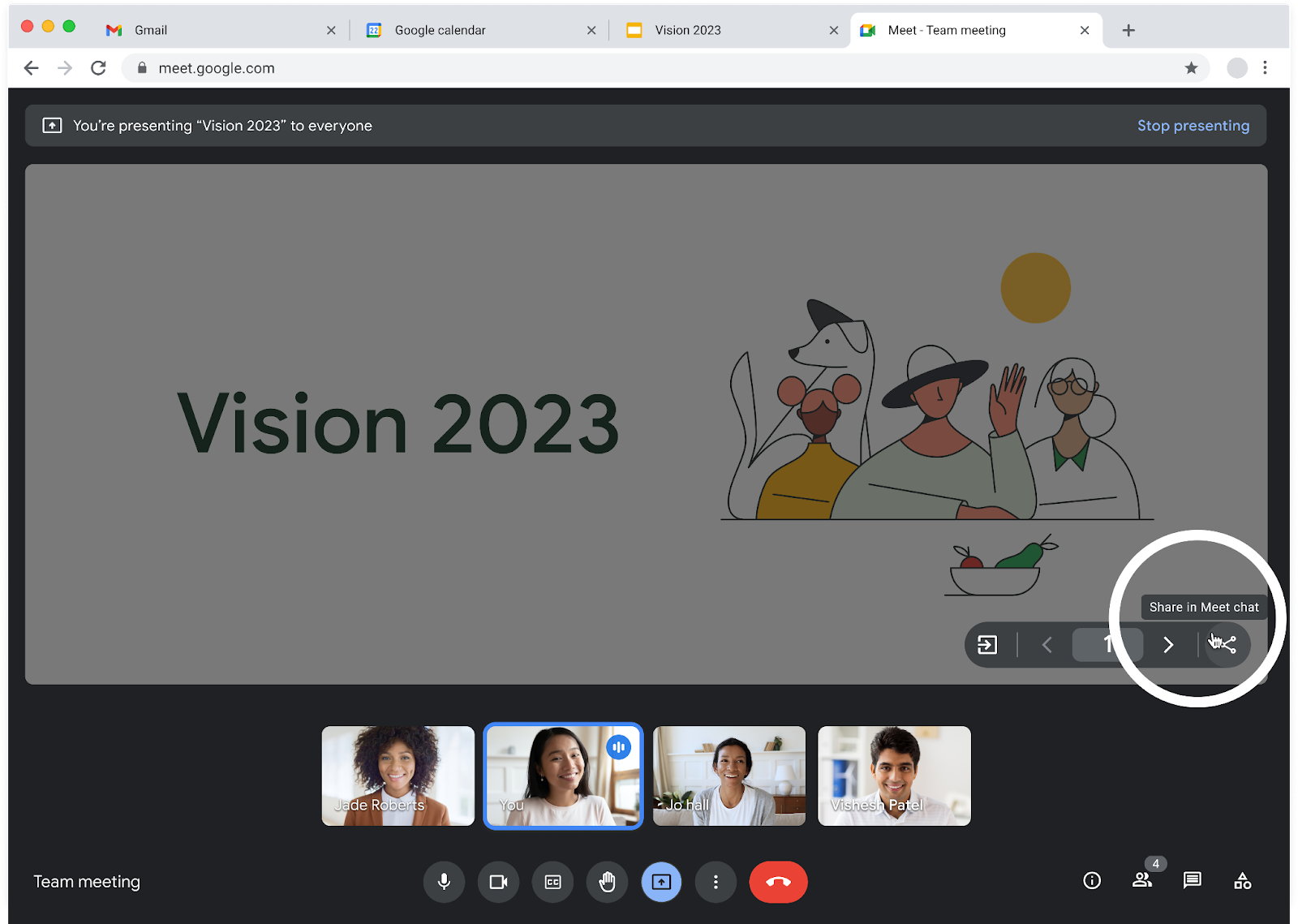 Imagem relacionada a Google Meet agora compartilha a apresentação com todos os participantes