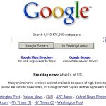 Imagem relacionada a Google no 11 de setembro de 2001