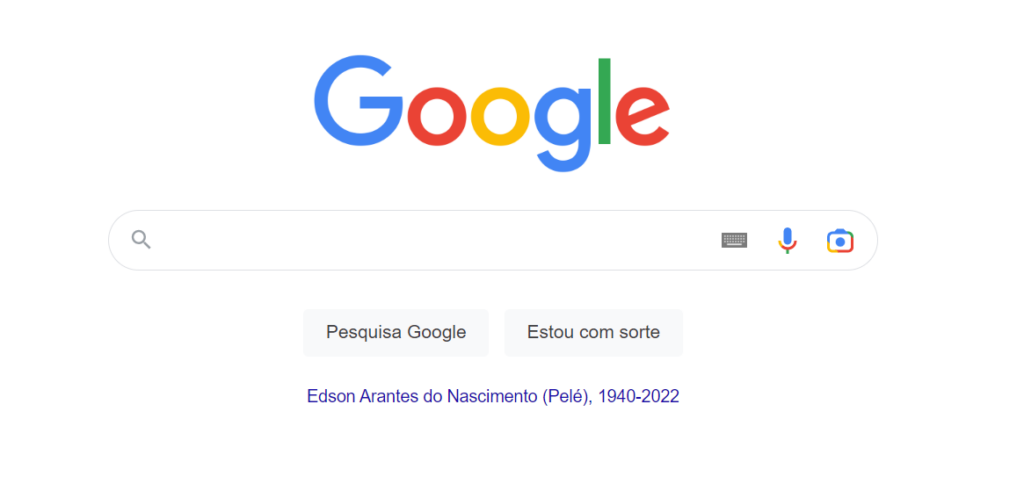 Imagem relacionada a Google faz homenagem a Pelé