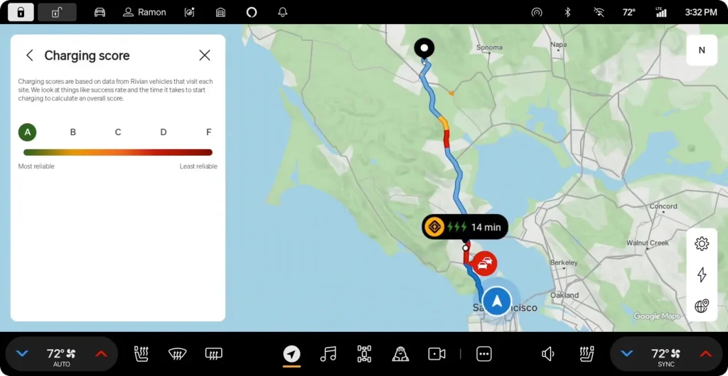 Imagem relacionada a Carros da Rivian agora contam com navegação nativa do Google Maps