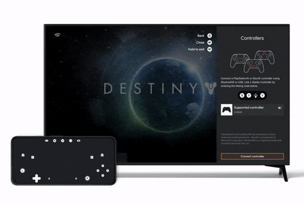 Imagem relacionada a Google Stadia permite que você use seu telefone como gamepad