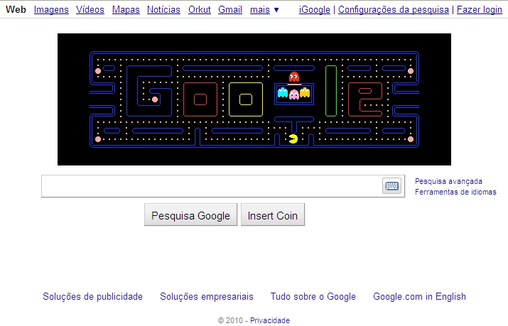 google_doodle_pac_man Imagem relacionada a Google comemora 30 anos do Pac-man com Doodle jogável