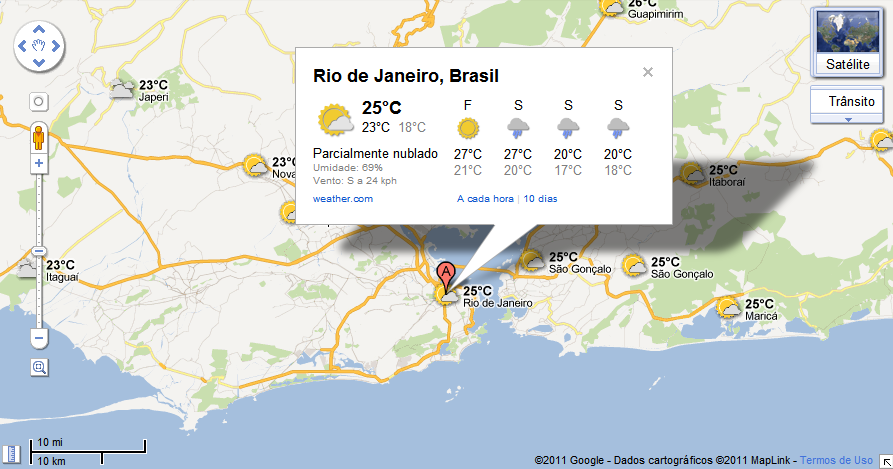 Imagem relacionada a Google Maps ganha camada com previsão do tempo